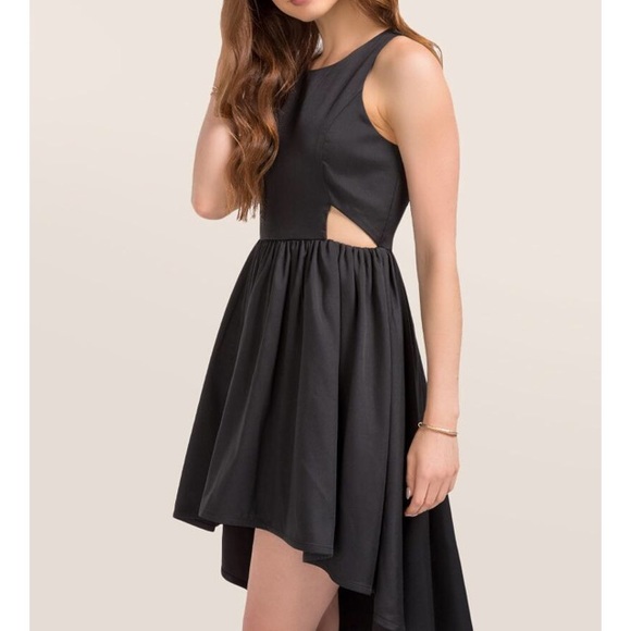 black dress with cuts on the side